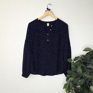 Gap Polka Dot Blue Blouse
